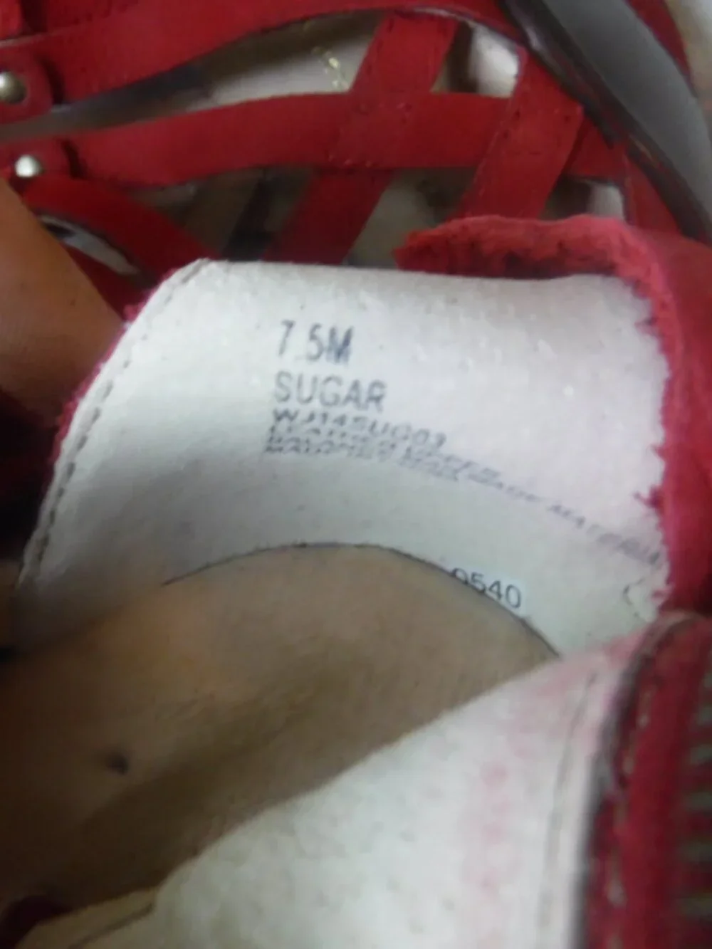 Jambu Womens Red strappy Wedge Shoes Womens Size 7 1/2 M